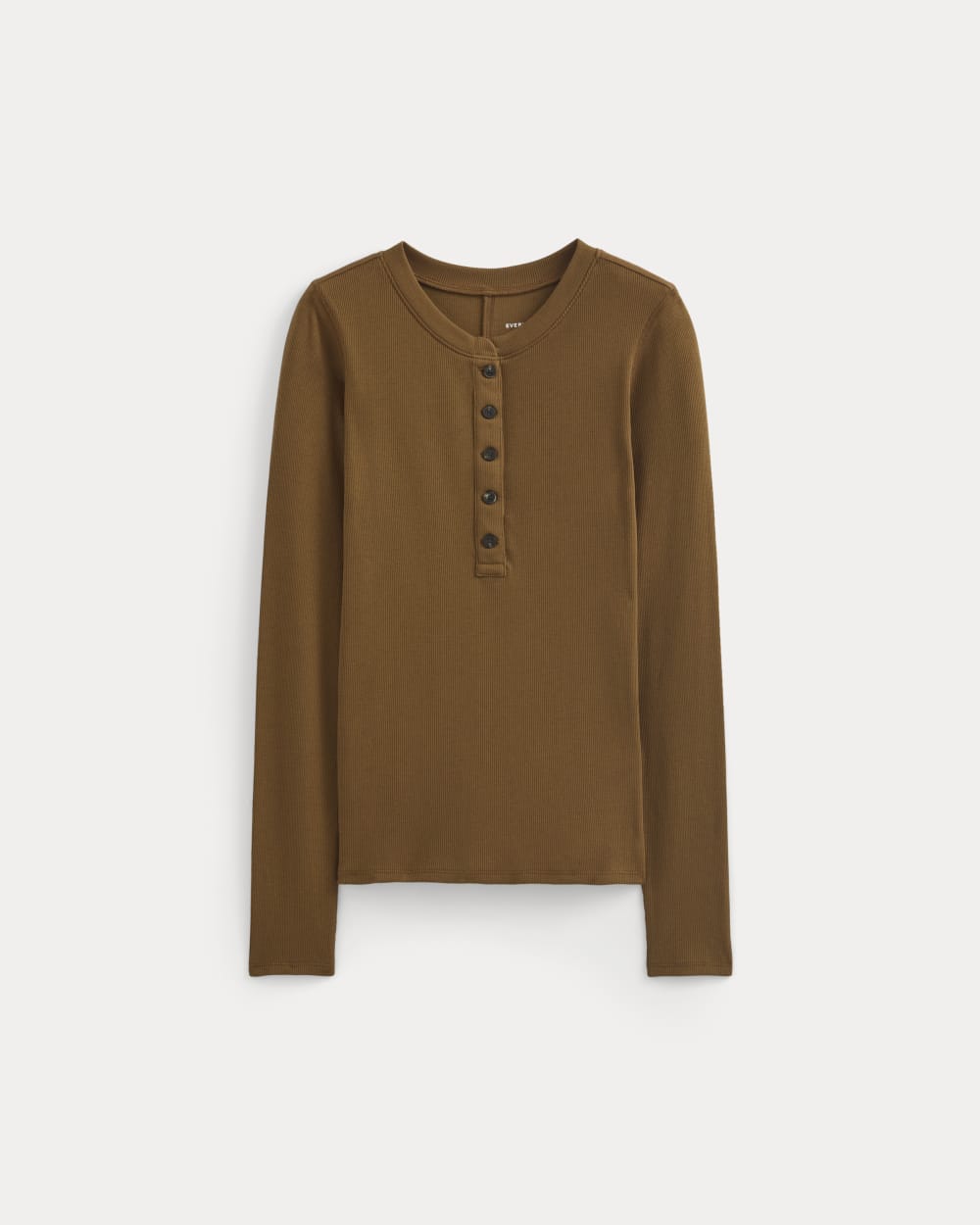 The Luxe Rib Henley | Toffee