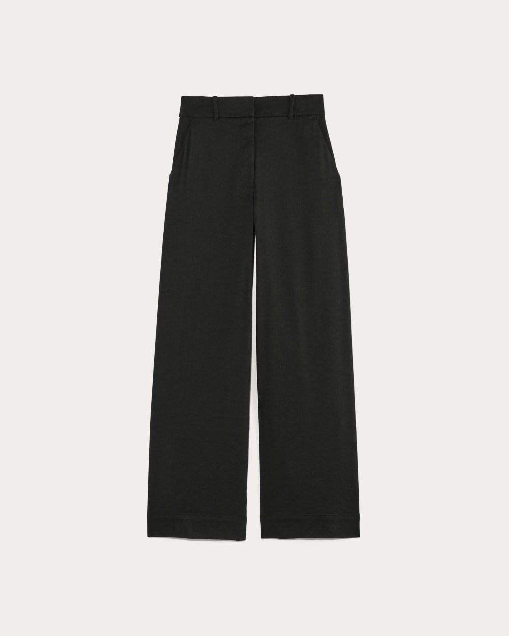 The Wide-Leg Pant in Stretch Linen | Black