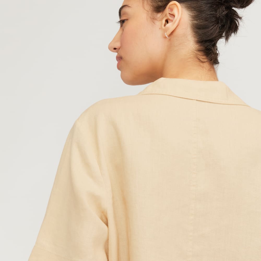 The Linen Workwear Shirt | Warm Khaki