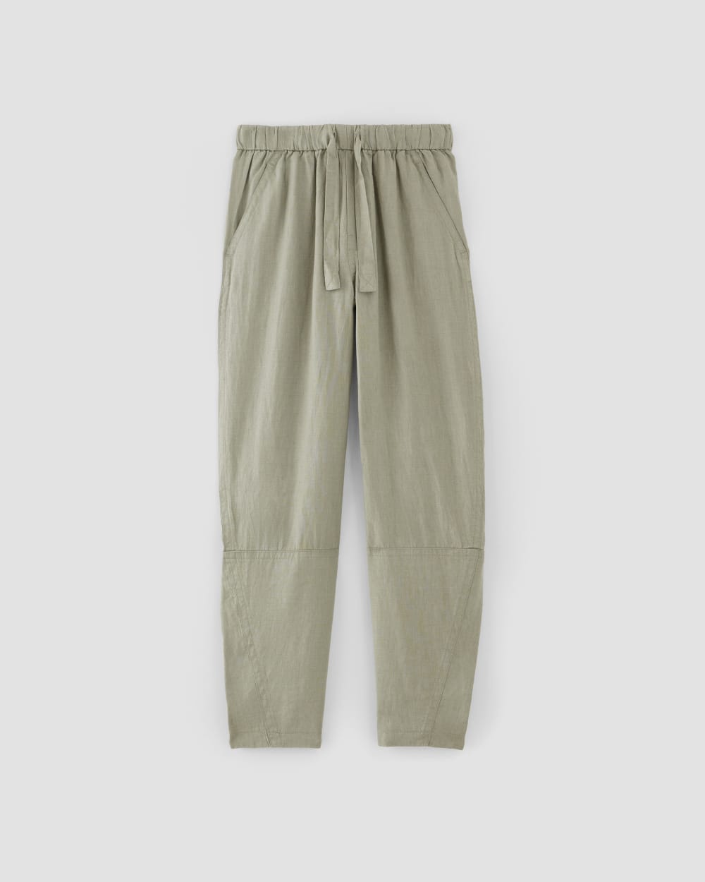 The Linen Pull-On Barrel Pant | Sage Green