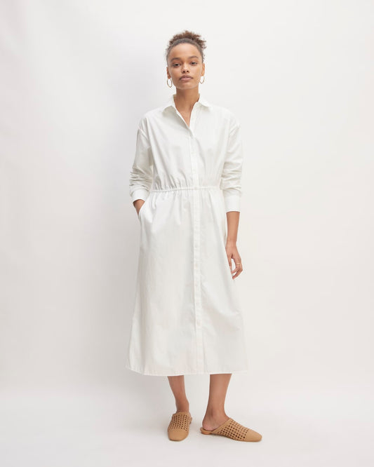 The Supima® Cotton Midi Shirt Dress | White