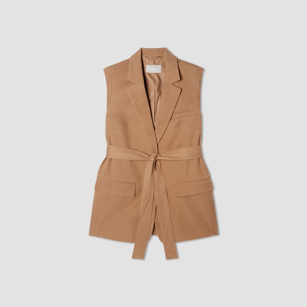 The Sleeveless Blazer in Buttersmooth | Toasted Coconut