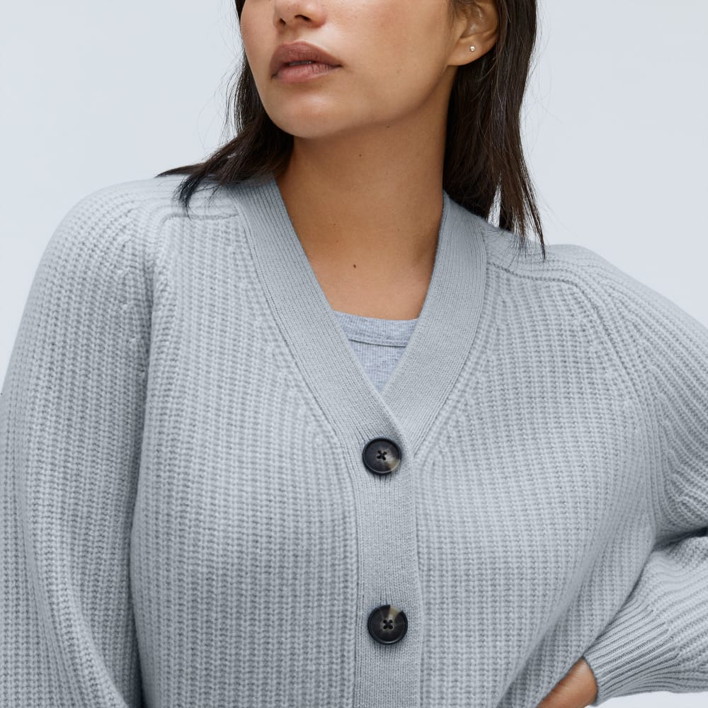 The Felted Merino Cardigan | Sky