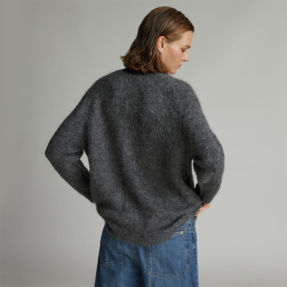 The SuperFuzz Alpaca Oversized Cardigan | Heathered Charcoal
