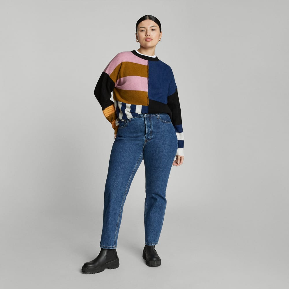 The Cashmere Patchwork Sweater | Multi Stripe