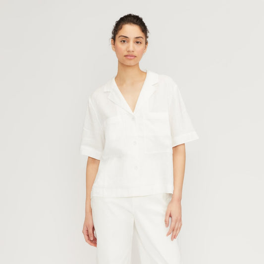The Linen Workwear Shirt | White