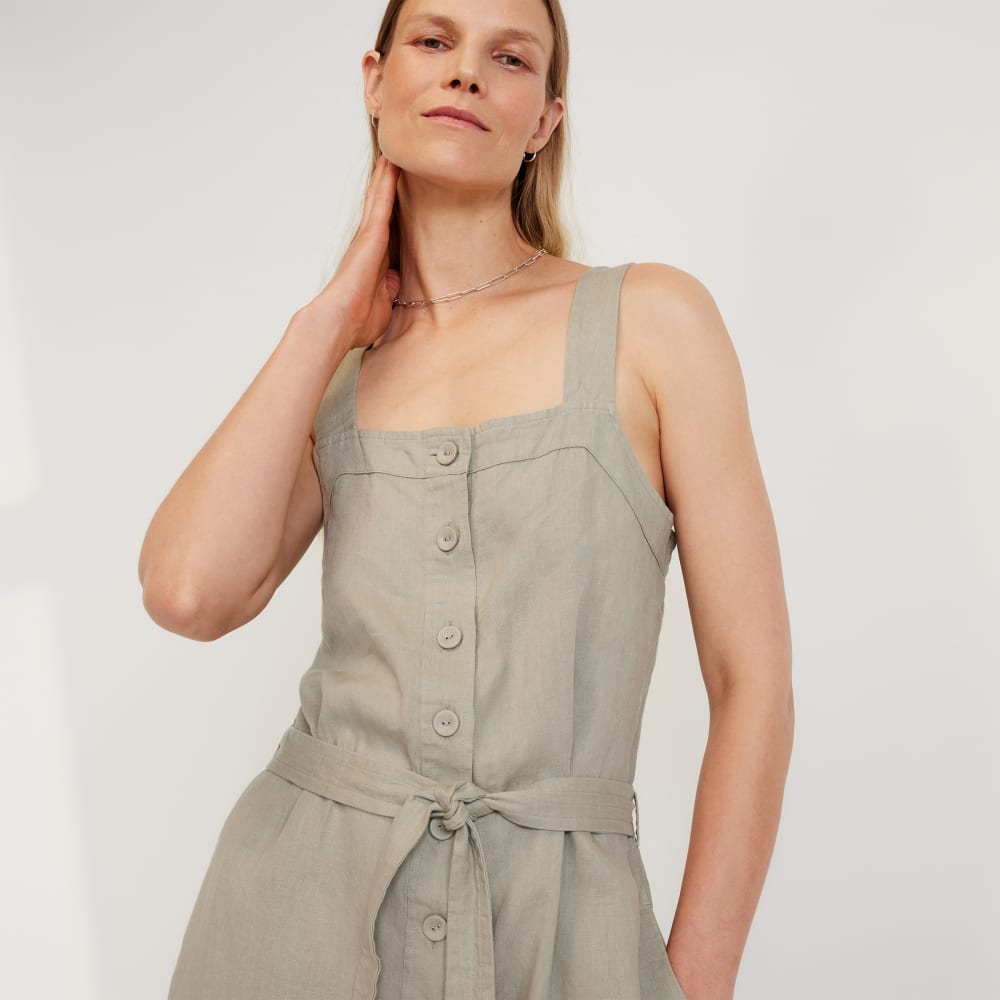 The Linen Jumpsuit | Seagrass