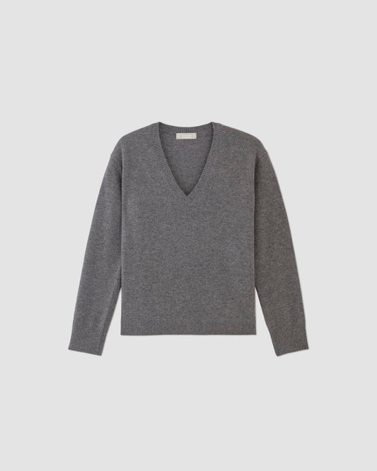 The Classic V in Cashmere | Heather Charcoal