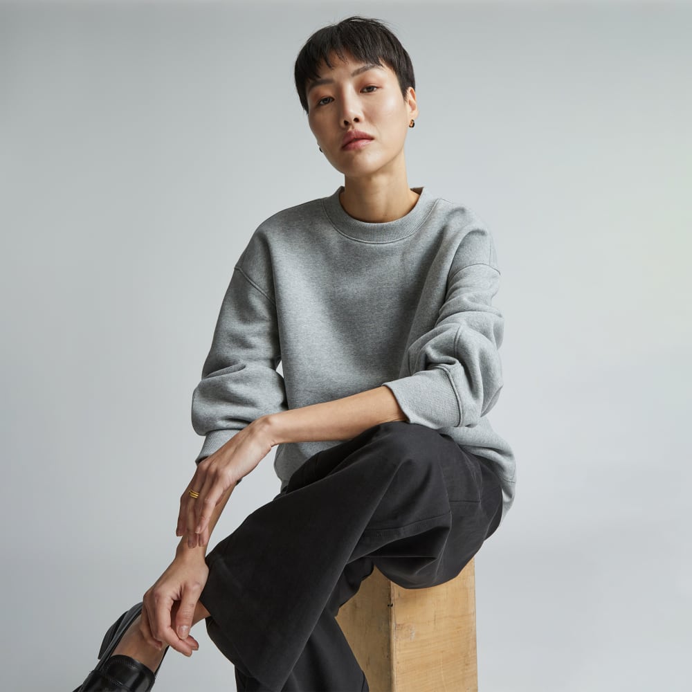 The ReTrack Oversized Crew | Heather Grey