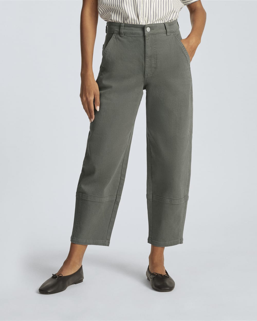 The Utility Barrel Pant | Pewter Green | Regular