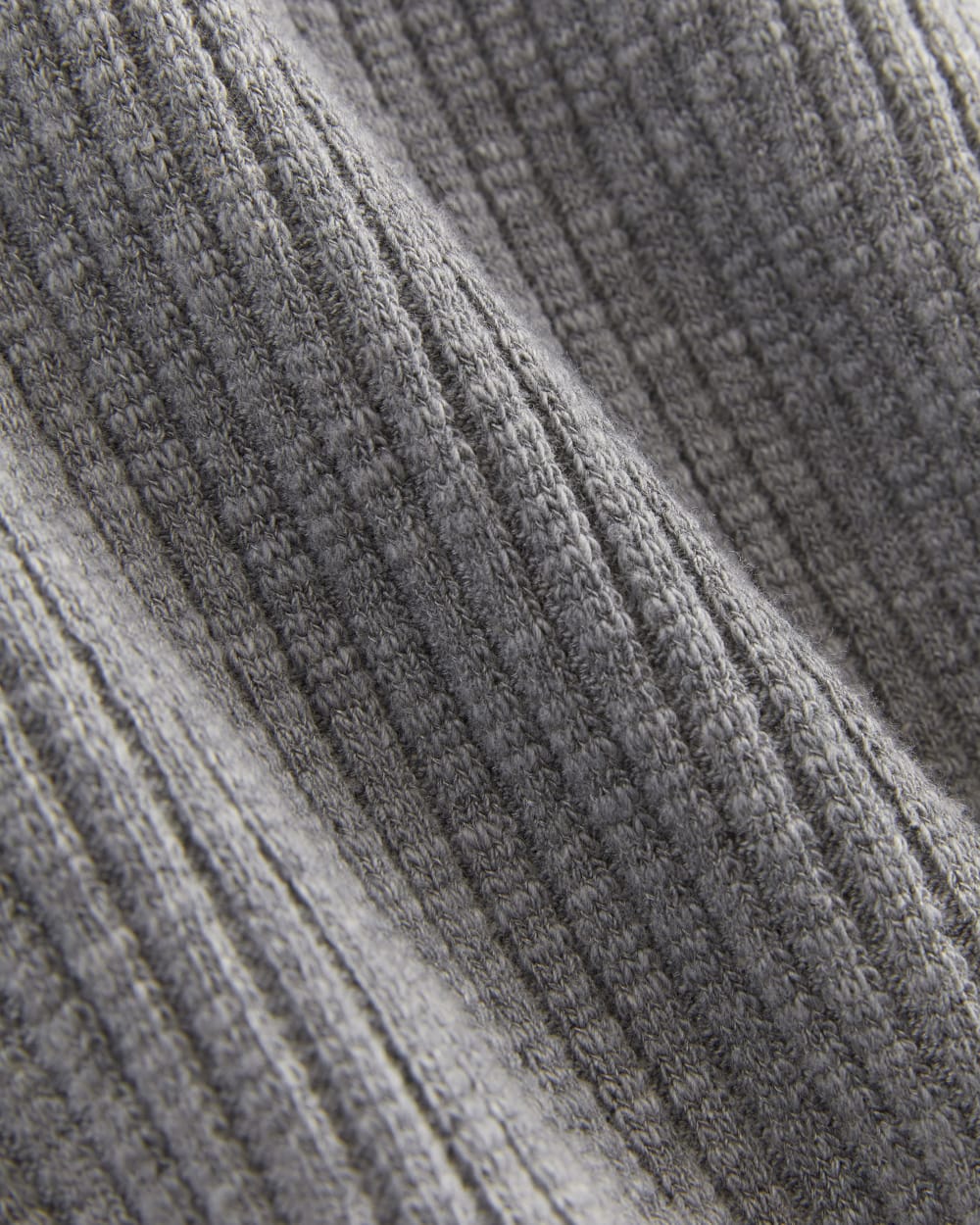 The Cozy Rib Tee | Mid Heather Grey