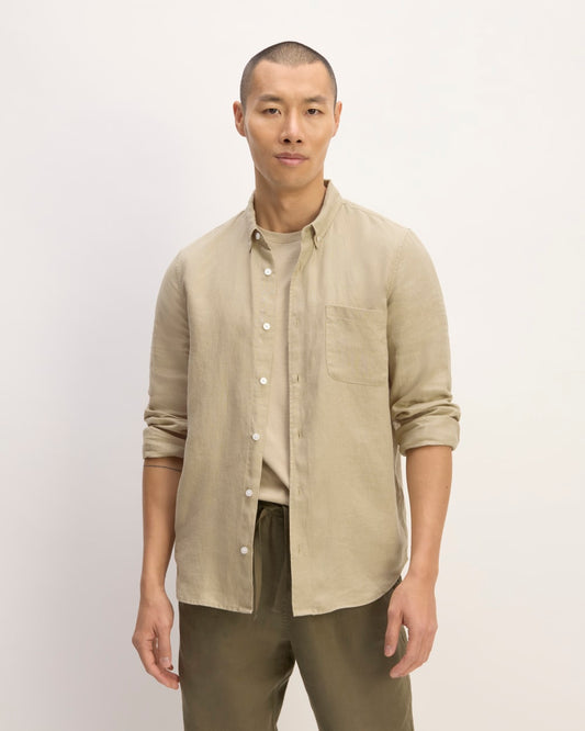 The Classic Shirt in Linen | Trench Coat Khaki