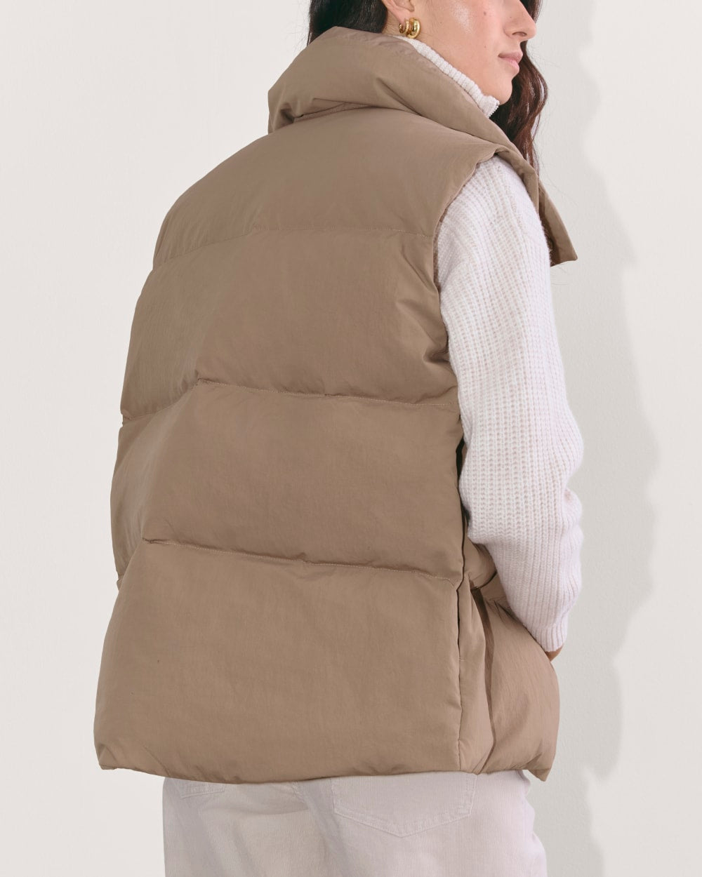 The Puffer Vest | Taupe Grey