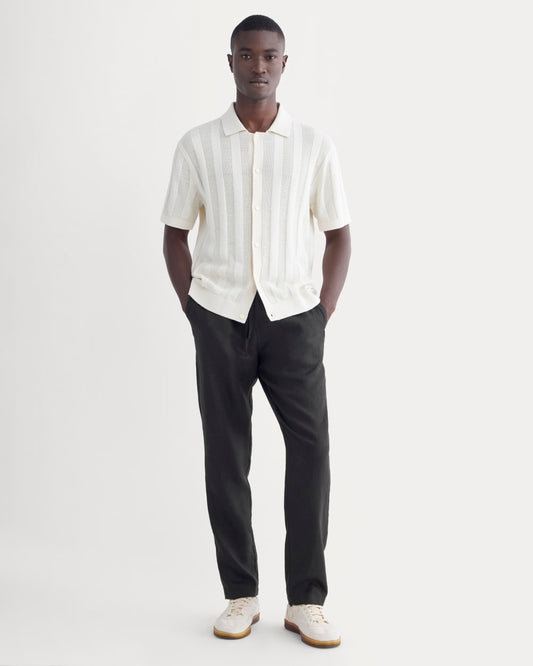 The Linen Easy Pant | Black