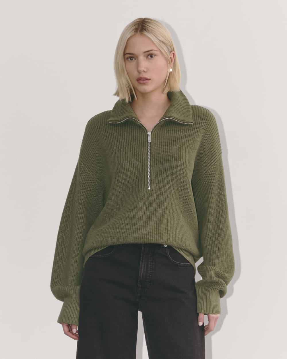 The Half-Zip in Everyday Cotton | Kalamata