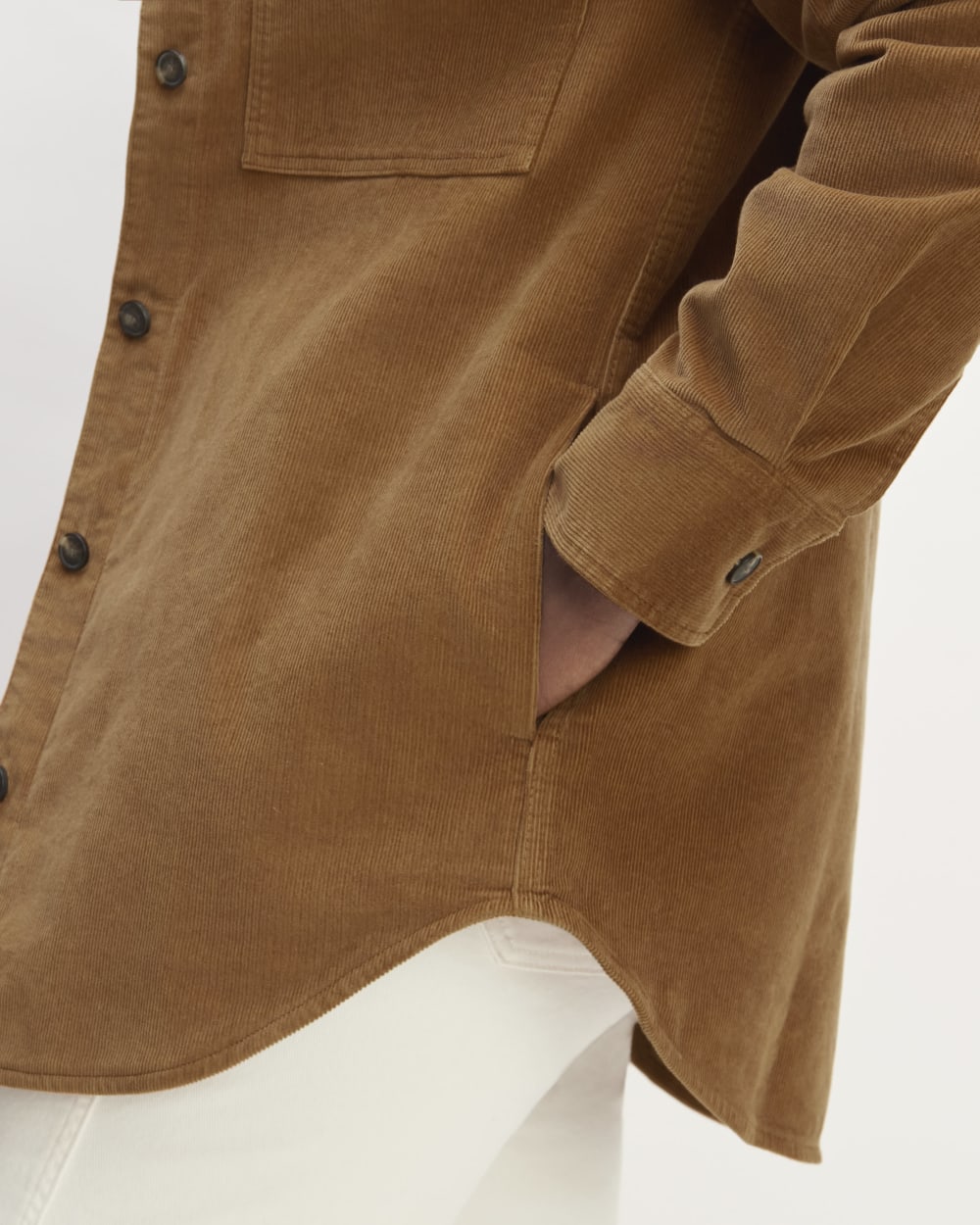 The Corduroy Oversized Shirt Jacket | Toasted Coconut