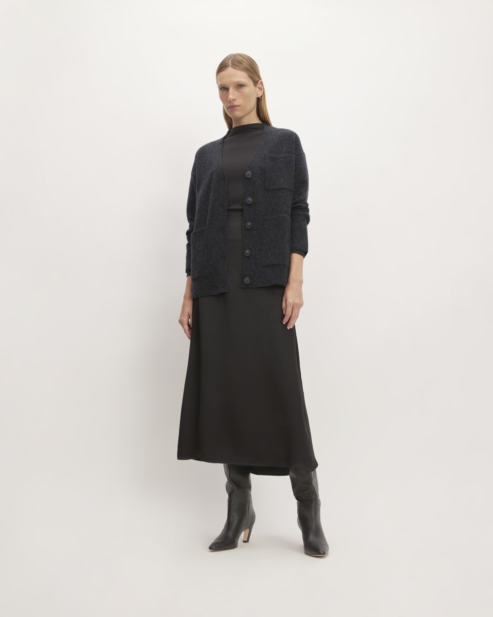 The Cozy-Stretch Relaxed Cardigan | Charcoal