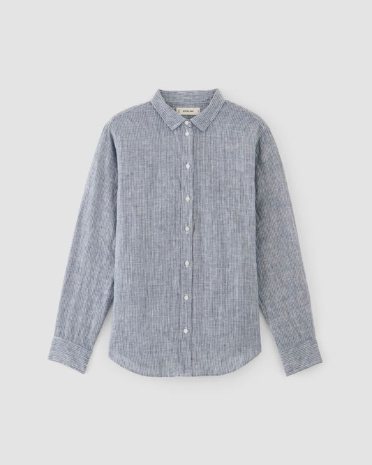 The Must-Have Shirt in Linen | White / Blue