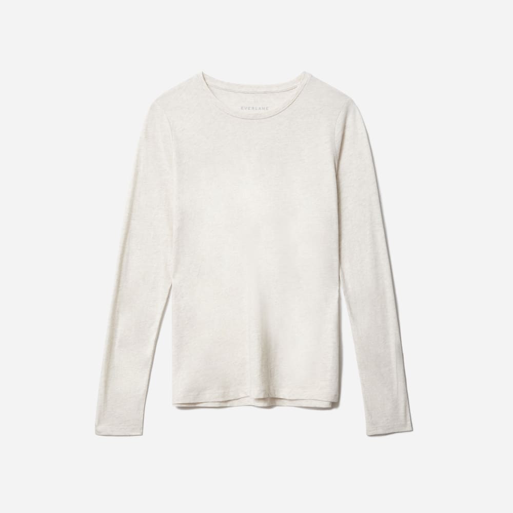 The Organic Cotton Long-Sleeve Crew | Oatmeal