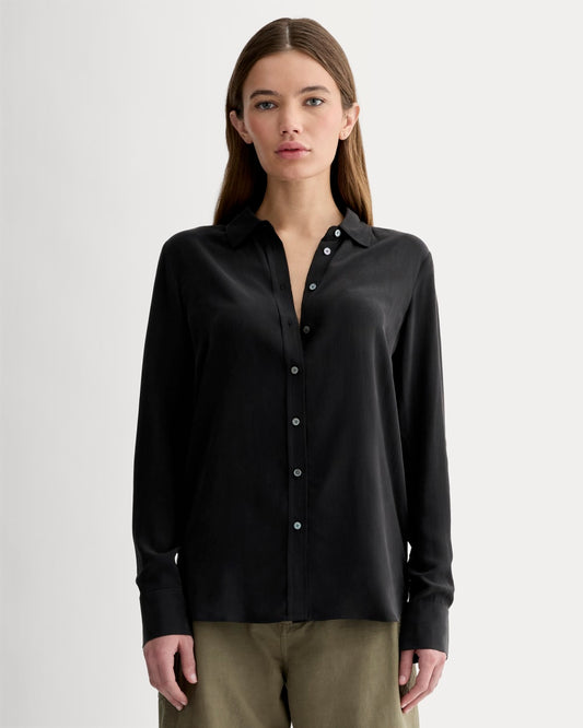 The Must-Have Shirt in Washable Silk | Black