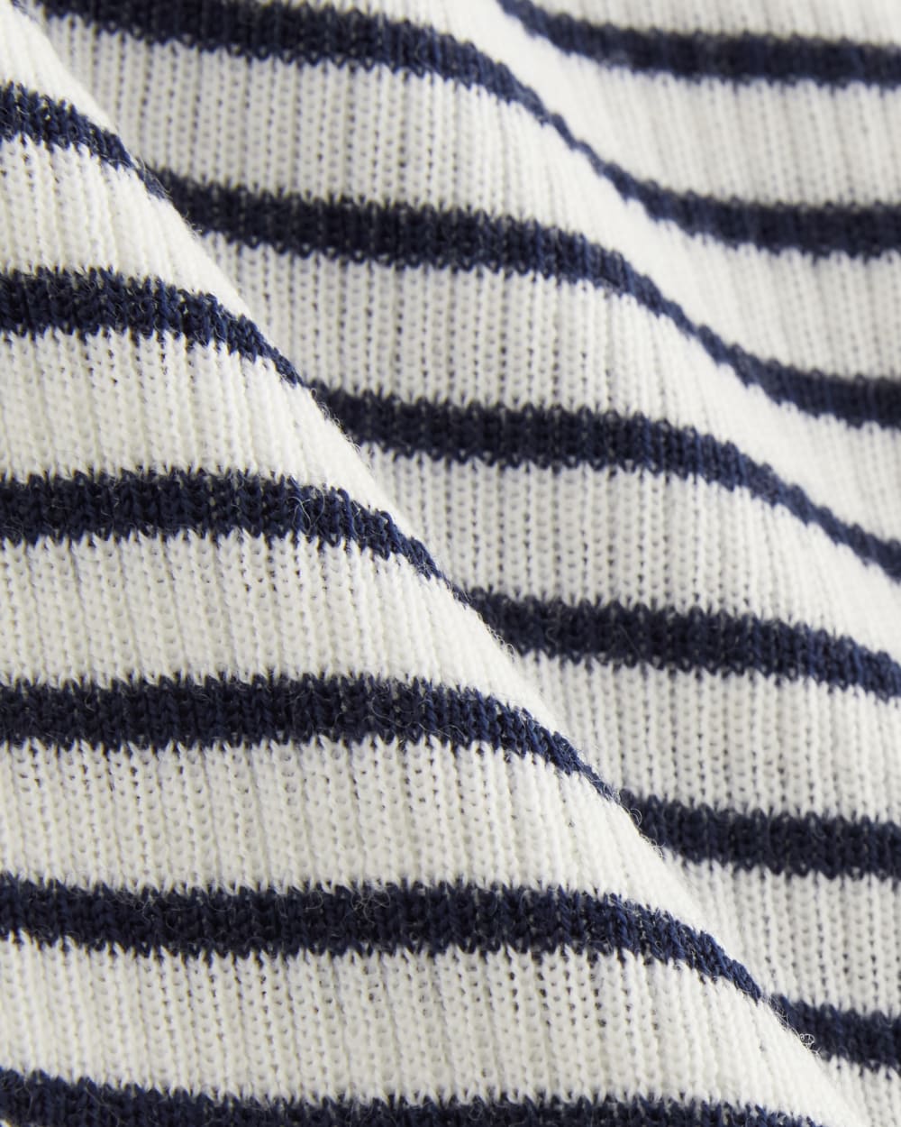 The Sweater Tee in Ultrasoft Merino | Bone / Navy