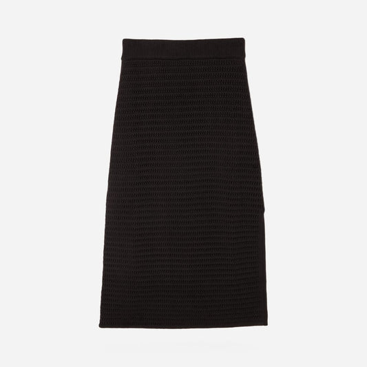 The Crochet Knit Skirt | Black