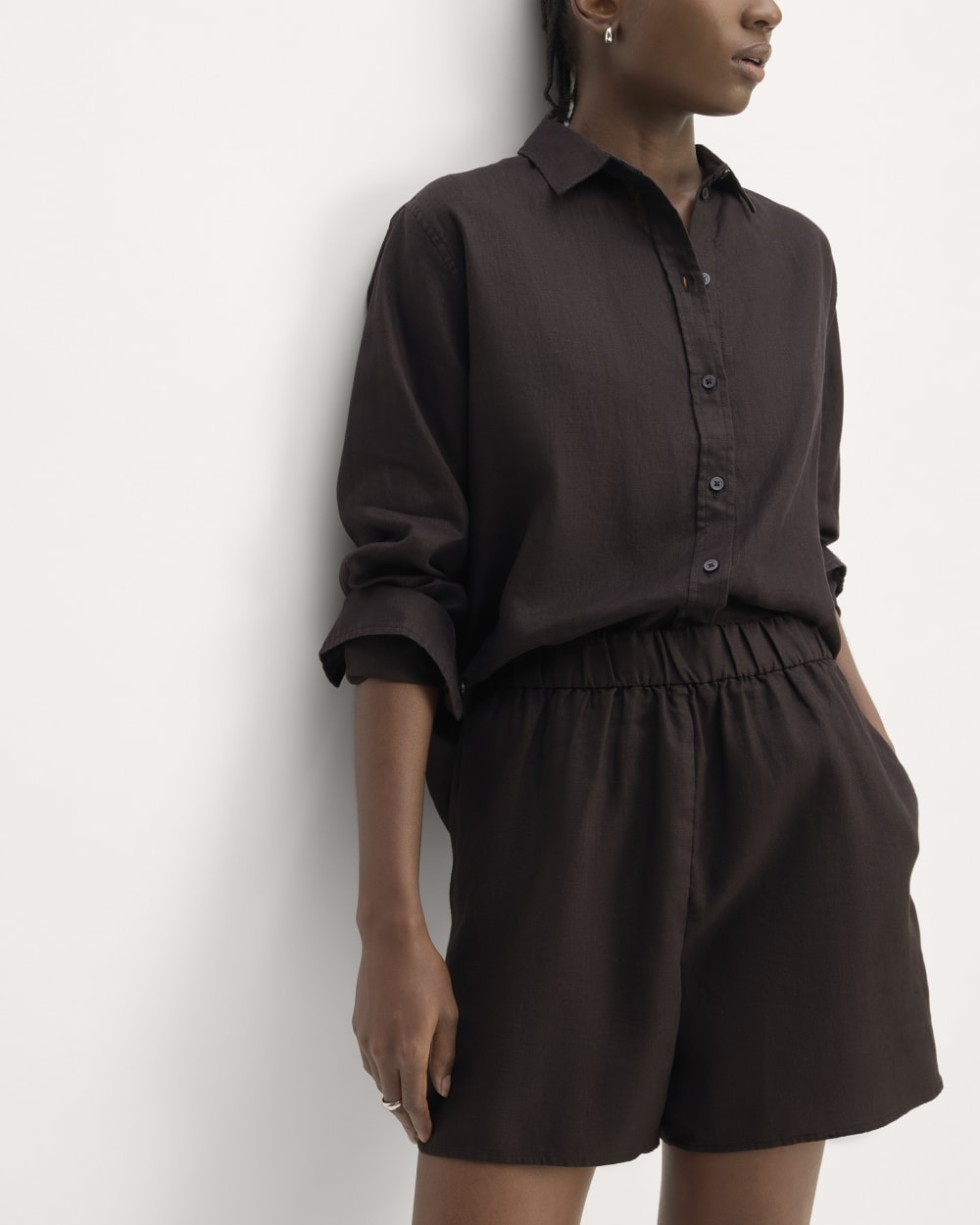 The Linen Easy Short | Black