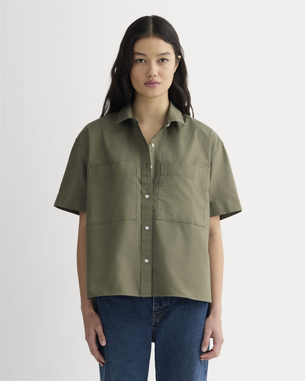 The Short-Sleeve Boxy Oxford | Kalamata