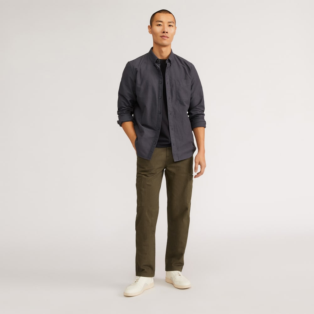 The Organic Cotton Herringbone Refined Cargo | Beech