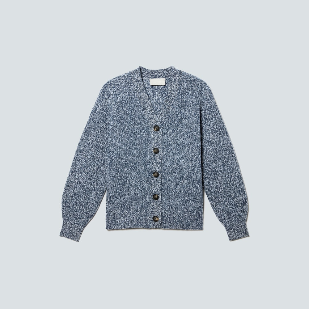 The Felted Merino Cardigan | Dark Mallard / Oat Twist