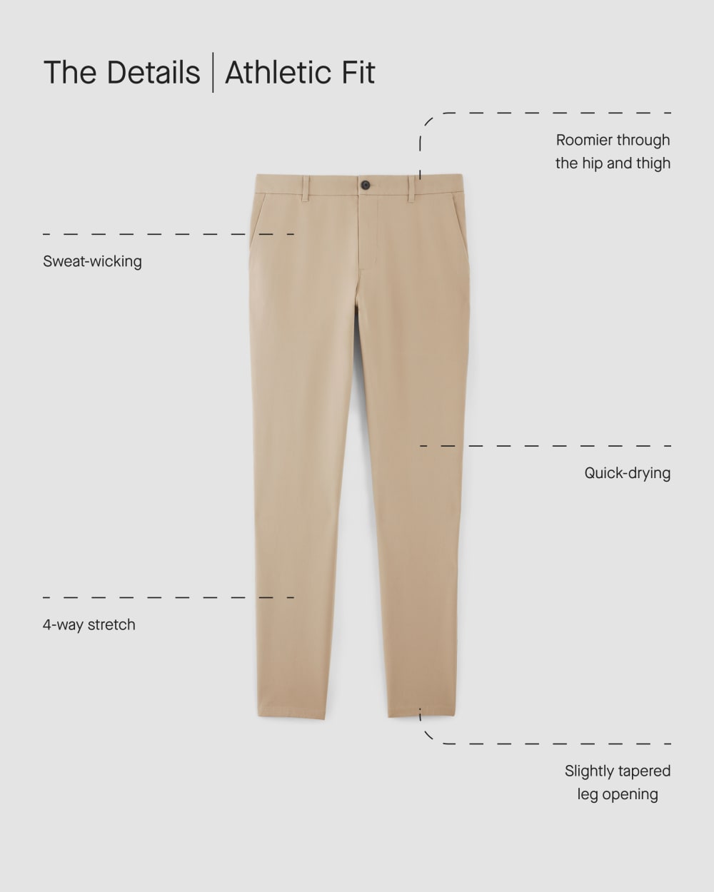 The Performance Chino | Uniform | Slate Grey | Athletic