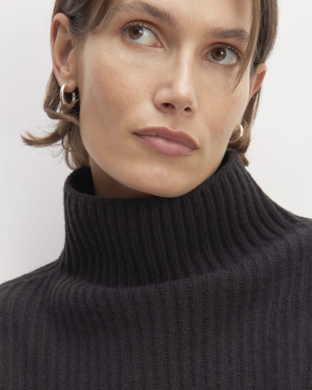 The Felted Merino Funnel-Neck Pullover | Black