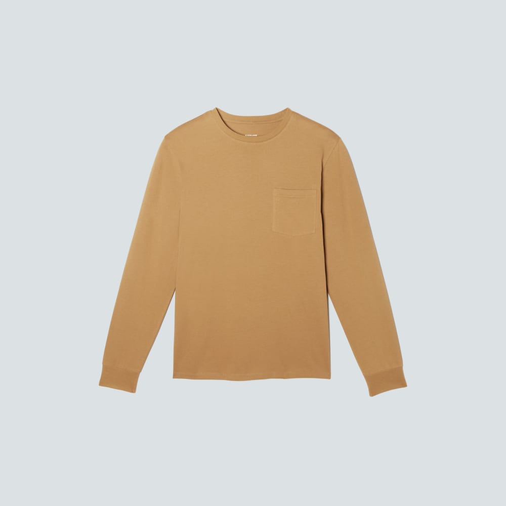 The Organic Cotton Long-Sleeve Pocket Tee | Dark Brown
