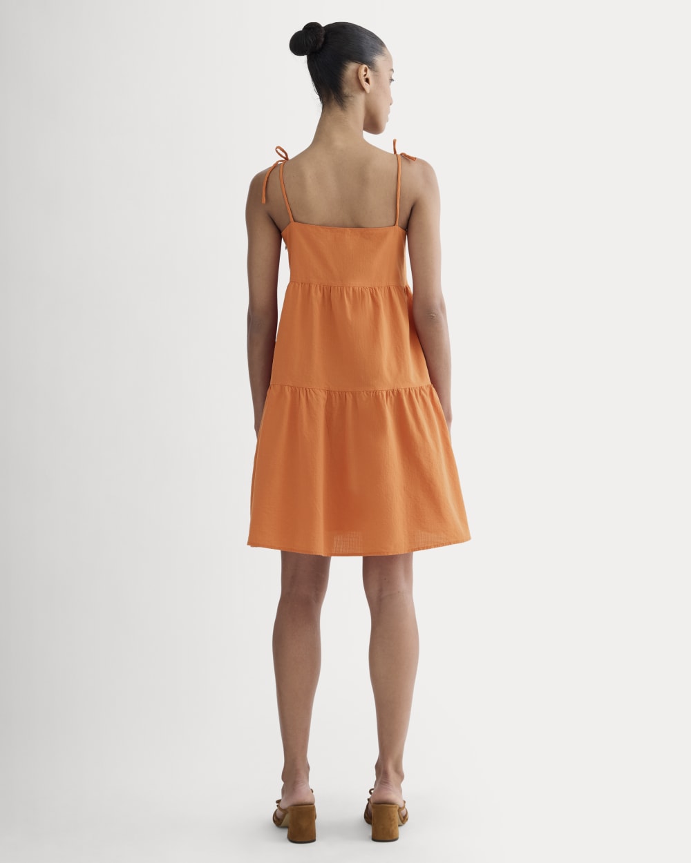 The Gauze Mini Tiered Dress | Soft Orange
