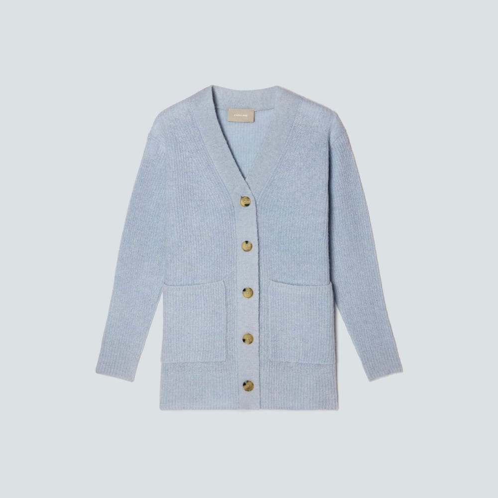 The Oversized Alpaca Pocket Cardigan | Mist