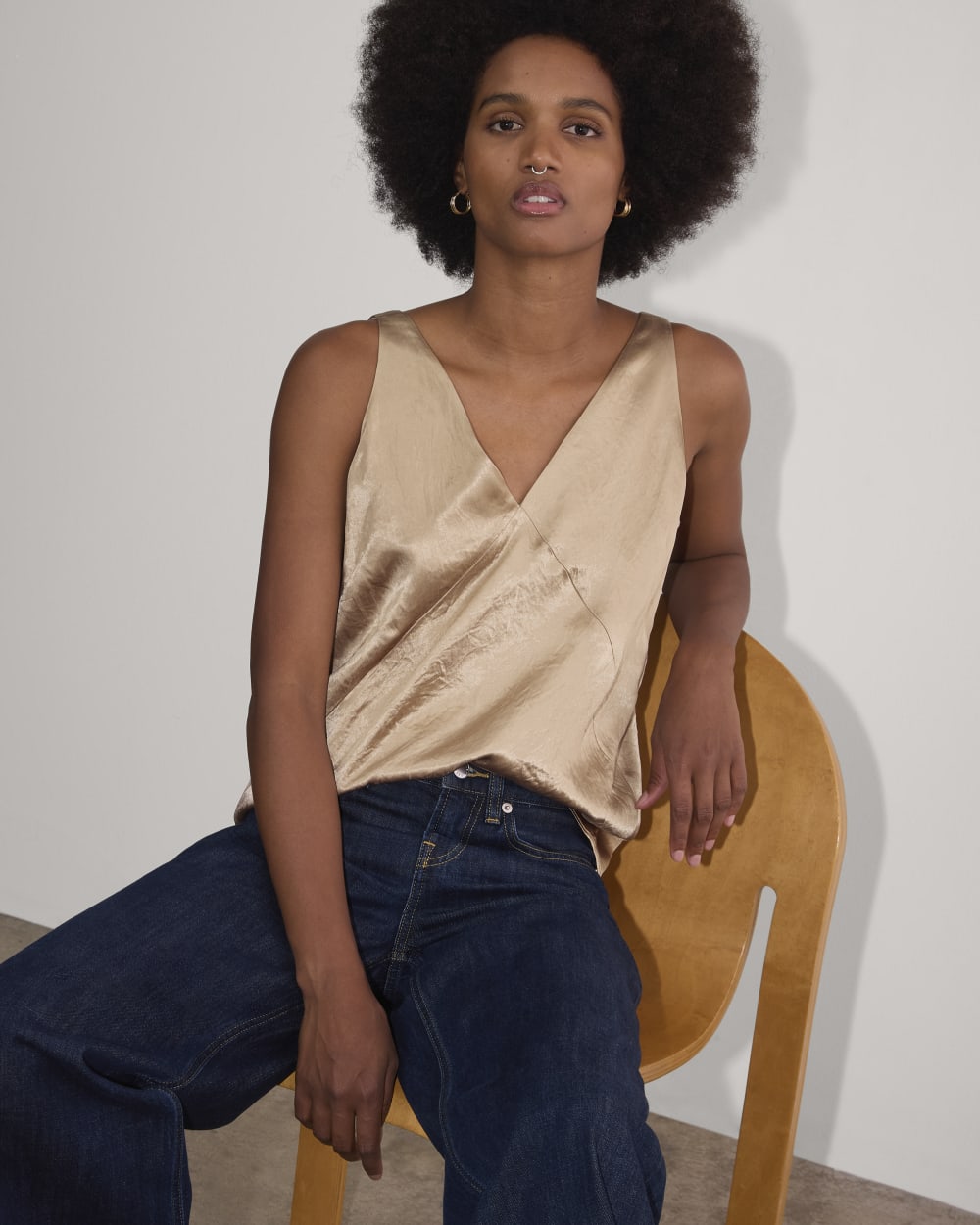 The Satin Tank | Champagne