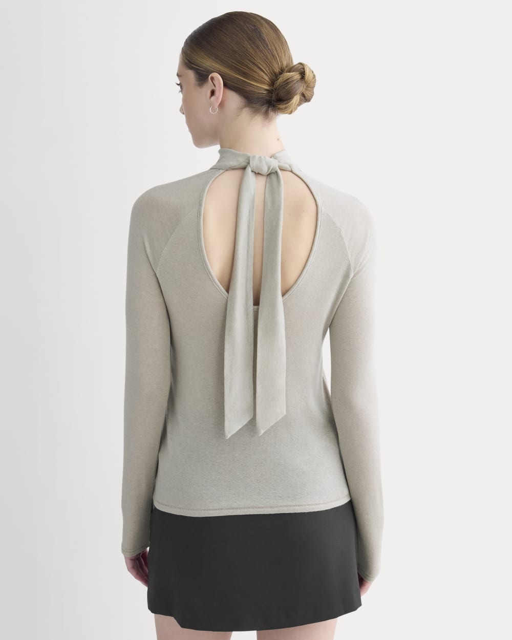 Tie-Neck Top in Butterluxe | Heather Wheat