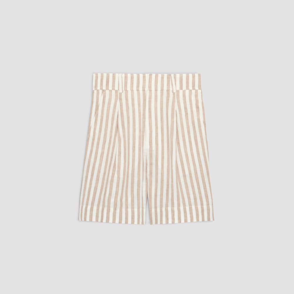 The Linen Way-High® Drape Short | Bone / Caramel