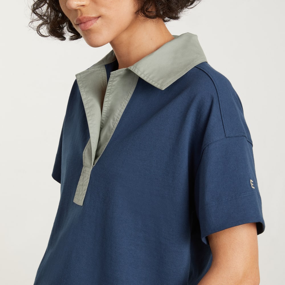 The Retro Jersey Polo | Atlantic / Smoke