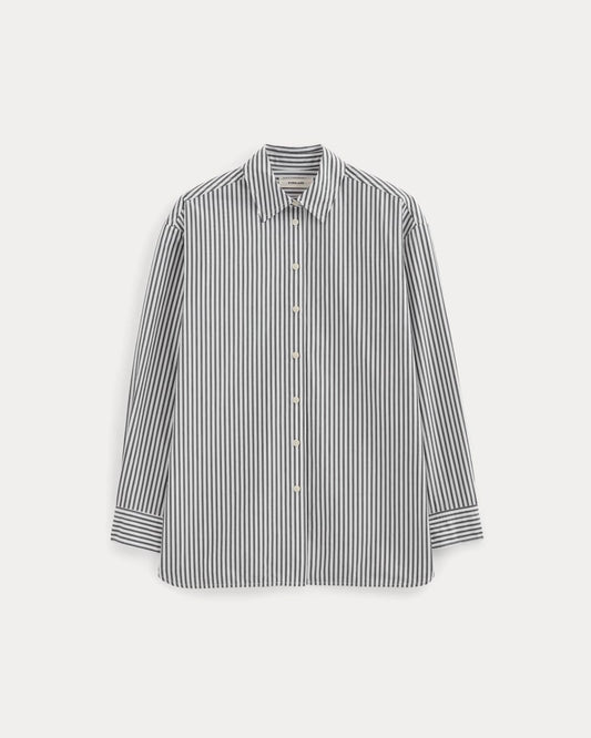 The Boyfriend Shirt in Ultrasoft Cotton | Optic White / Black