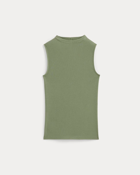 The Luxe Rib Funnel-Neck Tank | Sagebrush