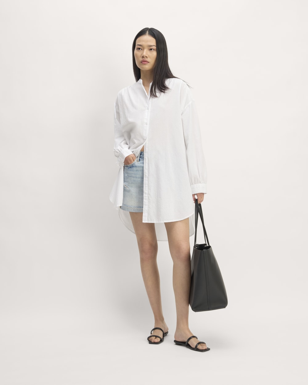 The Gauze Oversized Shirt | White
