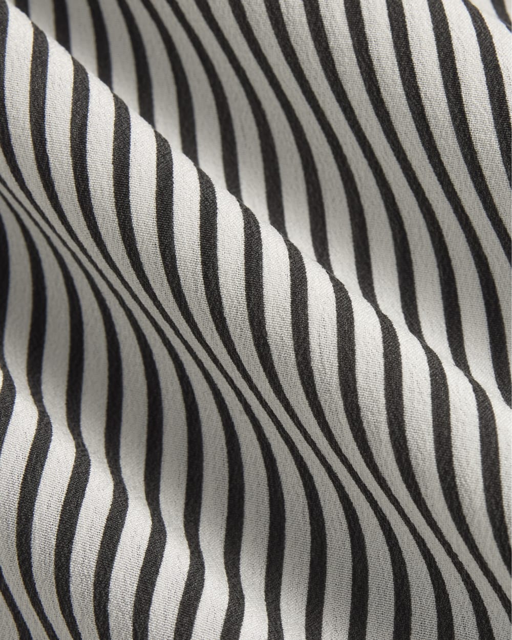 The Must-Have Shirt in Washable Silk | Black Micro Stripe