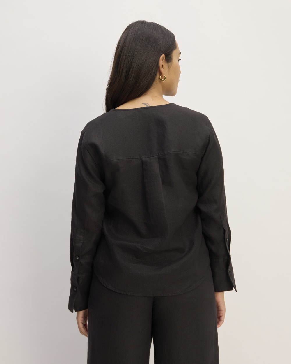 The Popover Shirt in Linen | Black