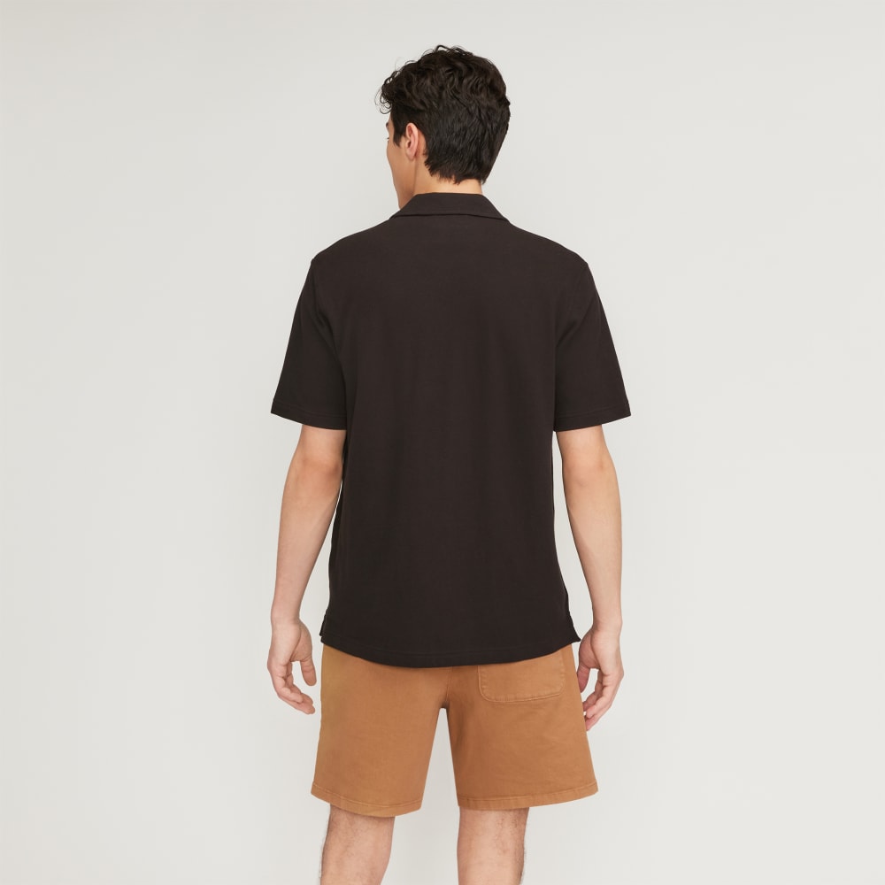 The Pique Short-Sleeve Shirt | Black