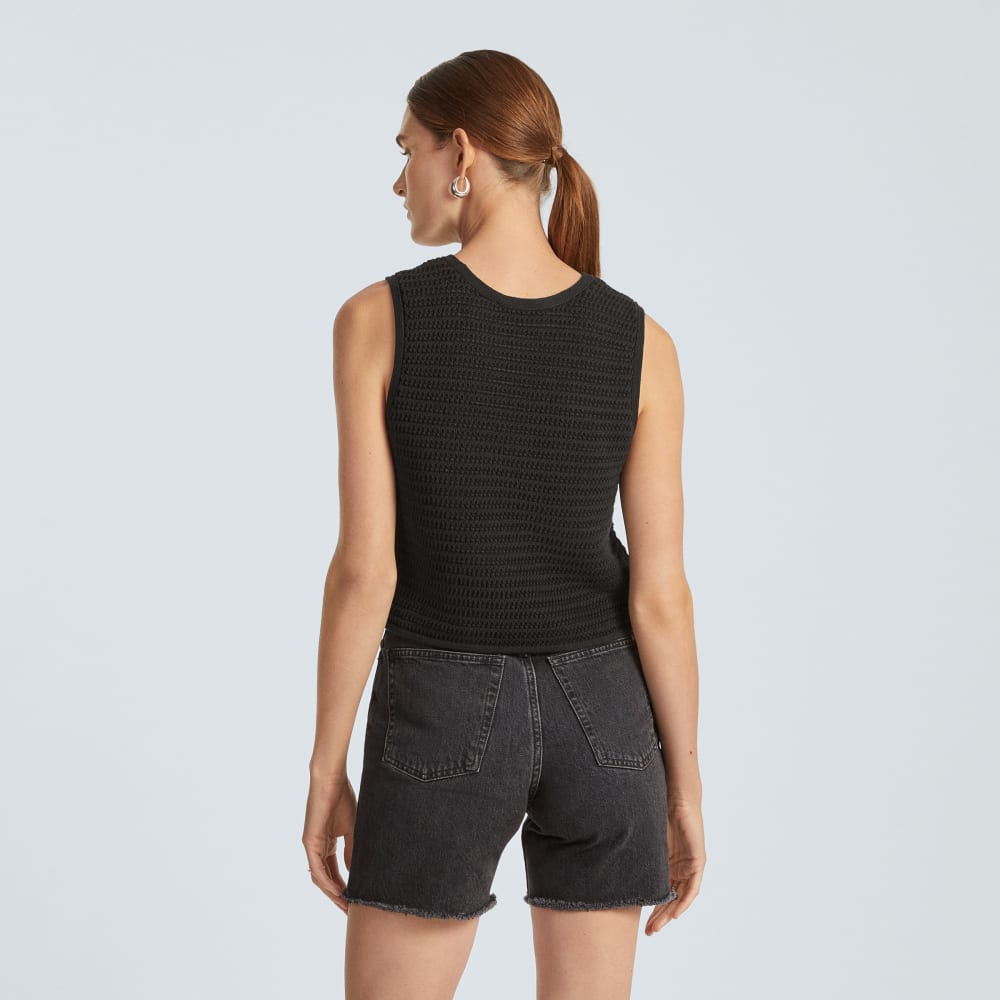The Crochet Knit Cami | Black