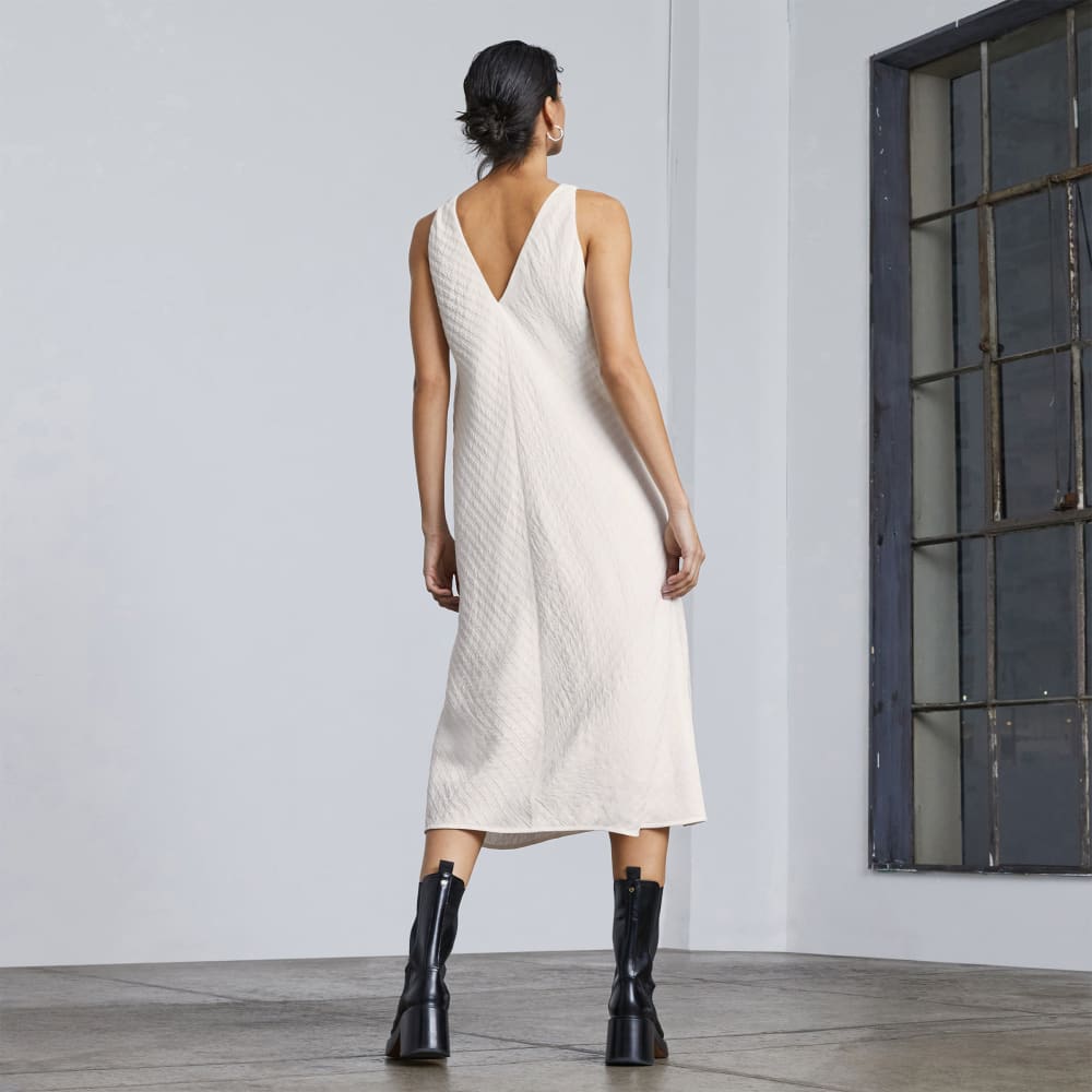 The City Stripe Midi Dress | Bone