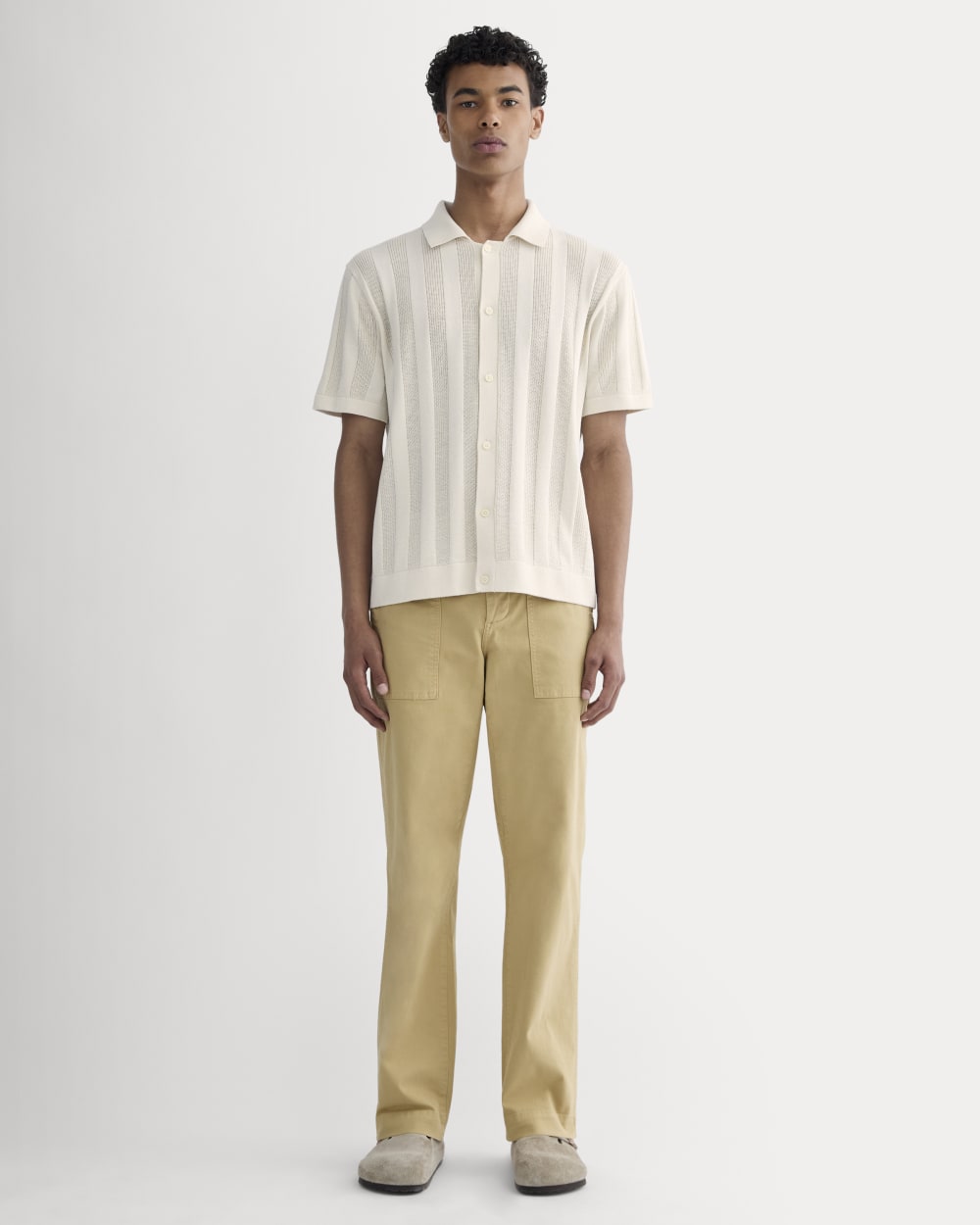 The No-Sweat Ribbed Polo | Birch
