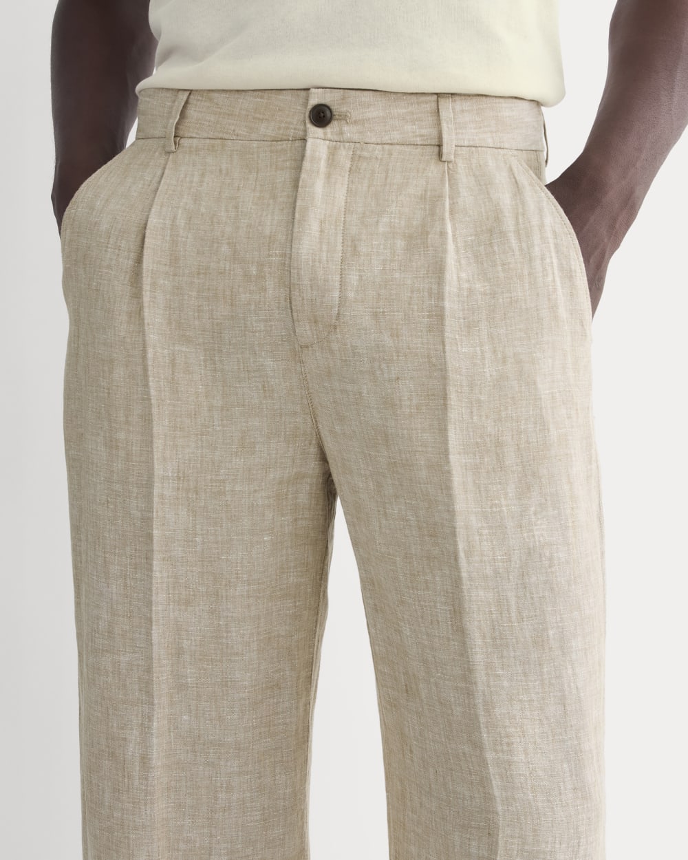 The Linen Pleated Trouser | Cornstalk Chambray