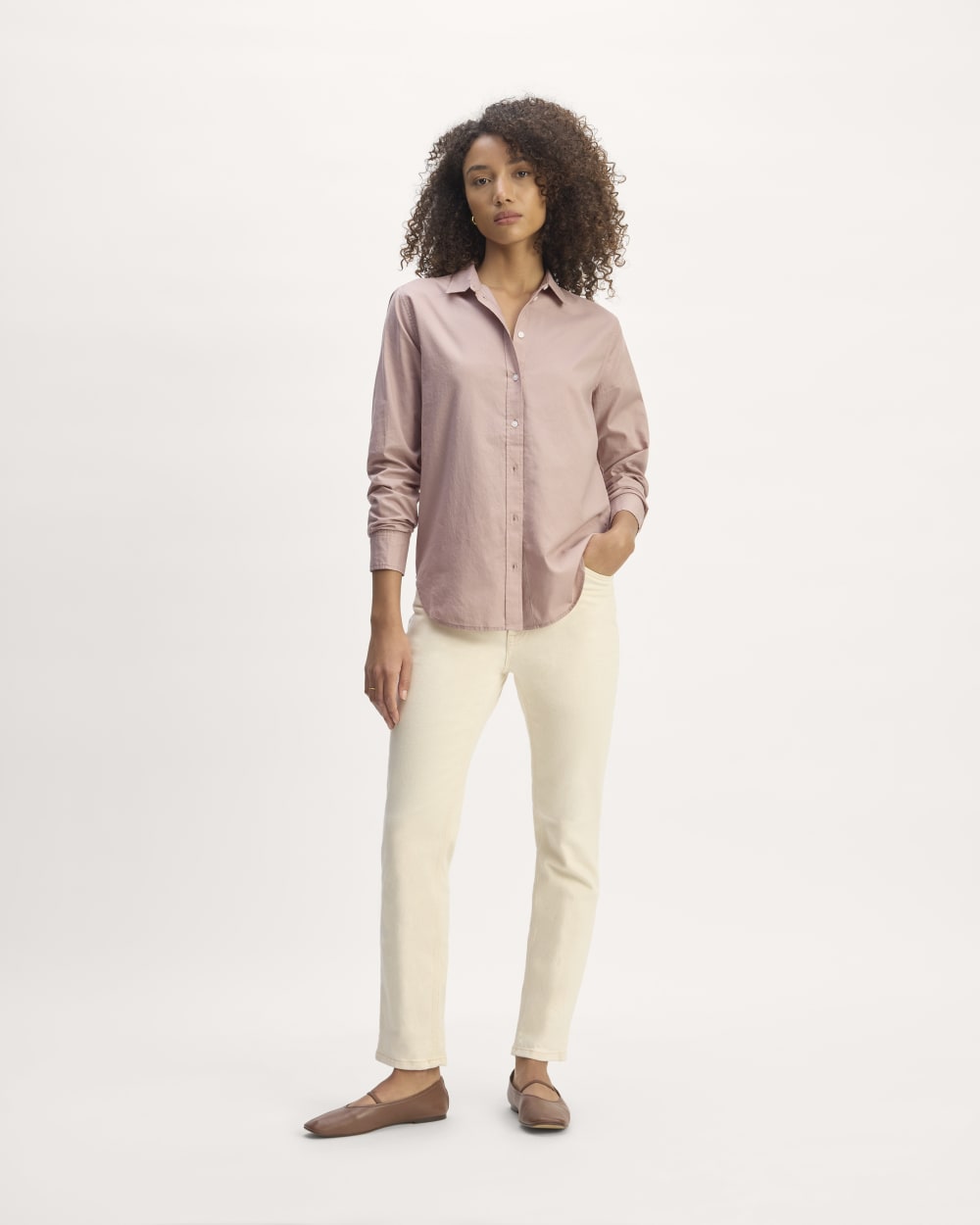 The Must-Have Shirt in Silky Cotton | Dusty Rose
